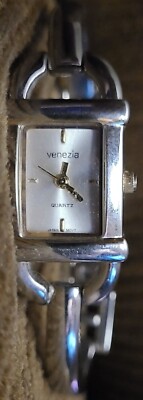 Women's Venezia Quartz square face watch #8640-142 silver w Women's Venezia Quartz square face watch #8640-142 silver w