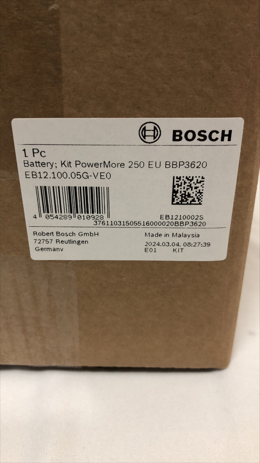 Batteria Borraccia Ebike Batteria Aggiuntiva BOSCH PowerMore 250