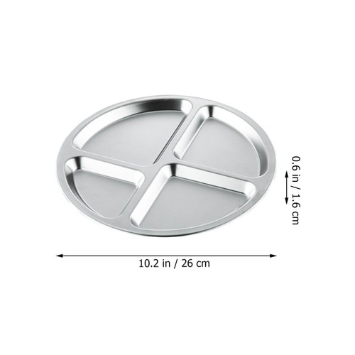 Portion Control Plate Divided Dinner Tray Canteen Divided Tray Food Plate - Picture 8 of 12