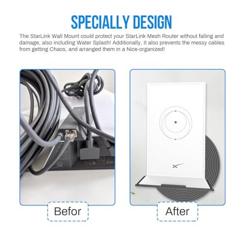 Verbesserte StarLink Wandhalterung, ABS Stabilität Star Link Internet Kit Wandhalterung, - Bild 3 von 8