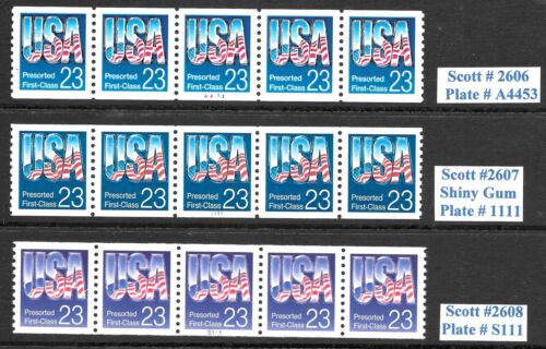 Scott #2606-2608 23c Chrome USA PNC5s, Comp. Set of 11, QUALITY!-$39.75 - Picture 2 of 2