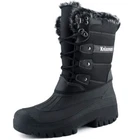 Knixmax Women's Winter Snow Boots Waterproof Mid Calf Booties Fur Lined Warm