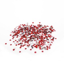 17280 Pieces of 3mm Red Flat Back Faceted Round Rhinestones