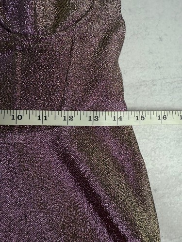 Nocturne Dress Strapless Lavender Ombre Heart-Shaped Buttons, L - Picture 12 of 17