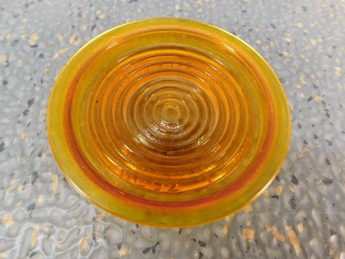 Jaguar MK VII IX XK140 XK150 Turn Signal Lens 3" Amber LUCAS 575292 L563 NOS - Foto 2 di 3