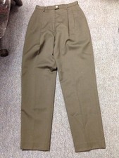 Evan Picone Size 6 Dress Pants Polyester Wool Dark Green