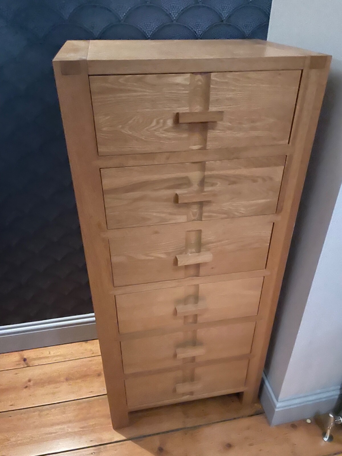 John Lewis Monterey Solid Oak Tallboy Chest of Drawers. eBay