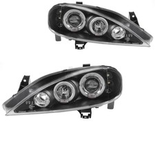 Scheinwerfer Set für Renault Megane I 1 99-02 Facelift klar/schwarz Angel Eyes