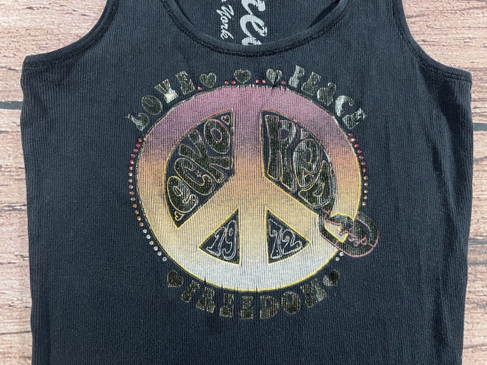 Camiseta sin mangas Eckored US Peace Sign para mujer talla PEQUEÑA Foto 2 de 4