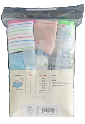 Cat & Jack Girls Cotton Girlshorts Underwear Hearts & Stripes 10 Pack NWT - Picture 2 of 5