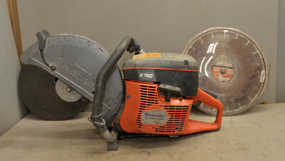 Husquvarna K760 cut off saw stone masonry concrete two 14'' blades demo tool