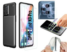 BUNDLE of Case + 2x Hydrogel Screen + 2x Camera Lens Cover for OPPO Find X3 Pro