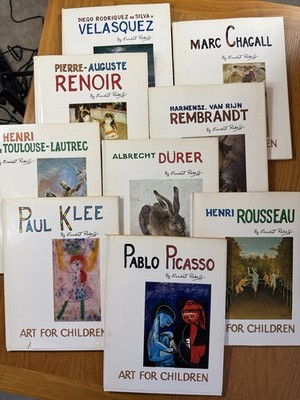 Lot 9 Art For Children Books HC DJs E Raboff, 1st Print 1968 RENOIR PICASSO KLEE