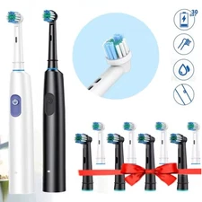Electric Toothbrush Rechargeable USB Charge With 4 Brushes Head Timer 5 Modes
