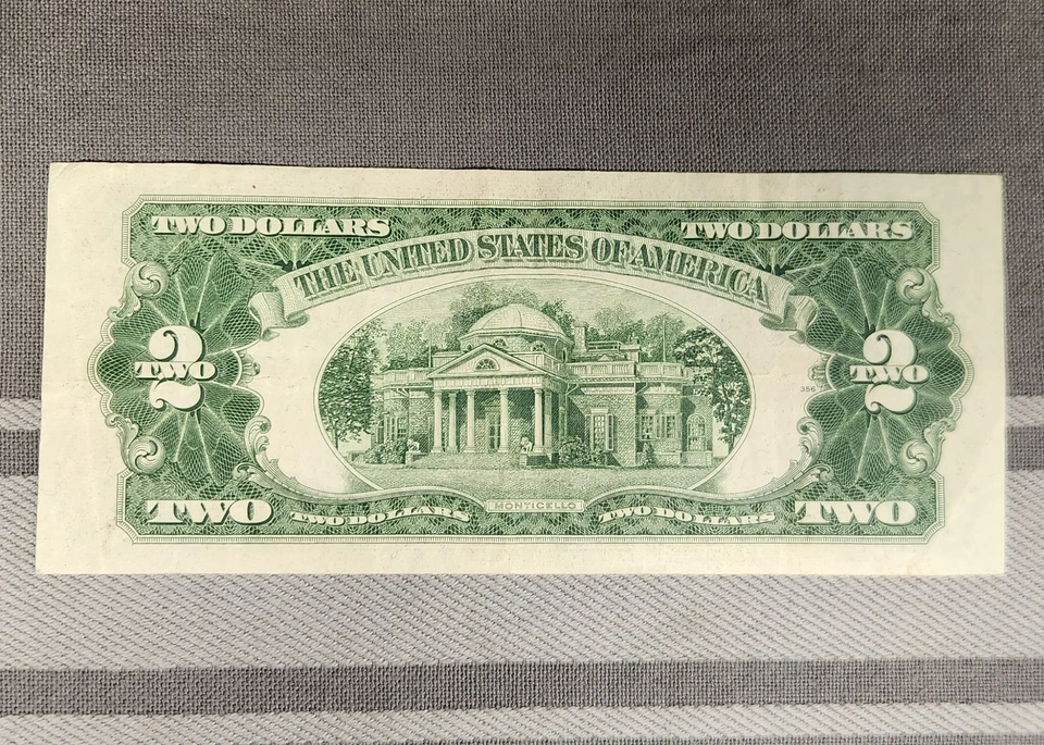 1928-G $2 Legal Tender Note – Red Seal – Clarke/Snyder – Lightly Circulated - Image 4 of 4