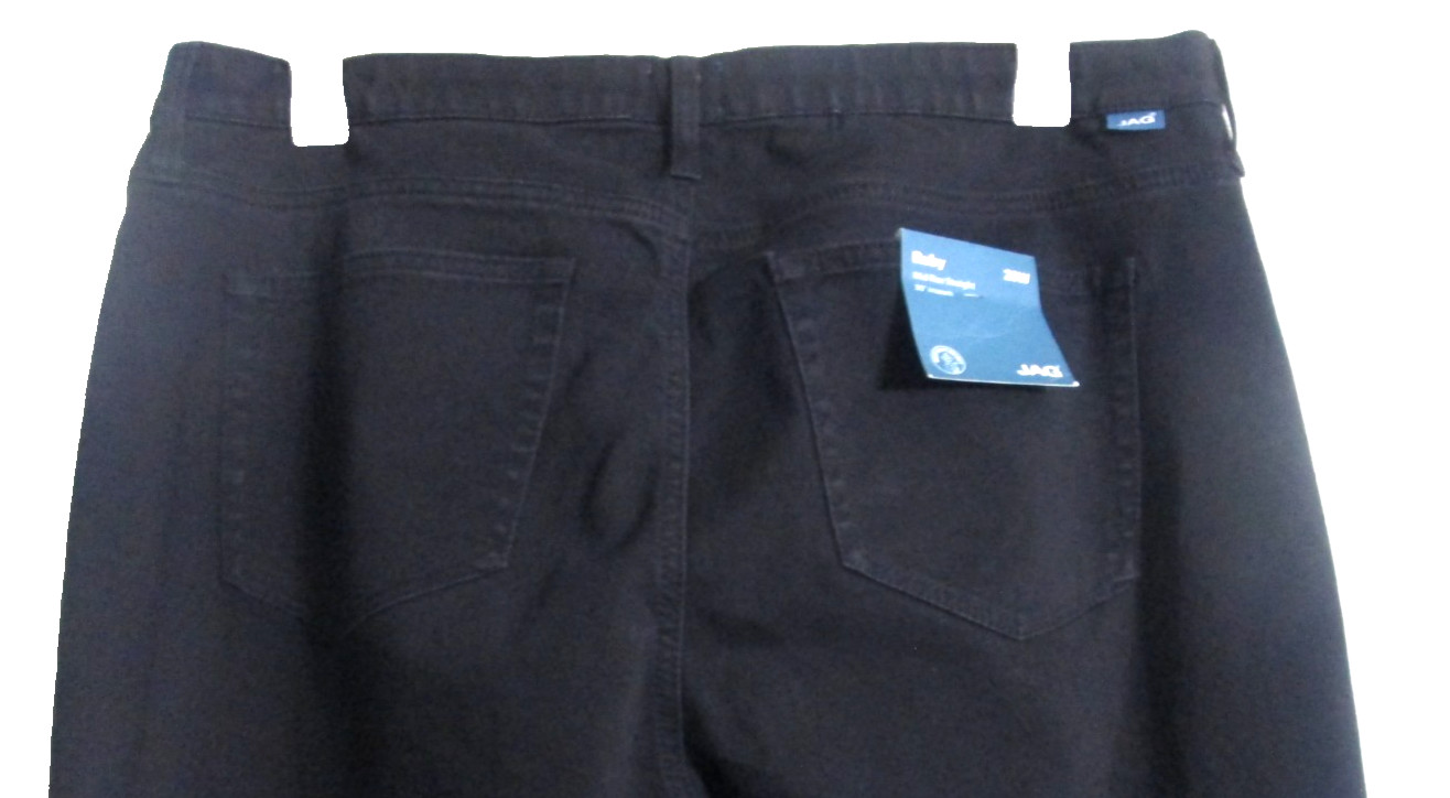 Jag Jeans Ruby Straight Leg 20W Mid Rise Best Kept Secret Black Stretch Denim
