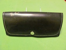 Vintage Ray-Ban Black Leather Genuine Sunglasses/Eyeglasses Soft Case