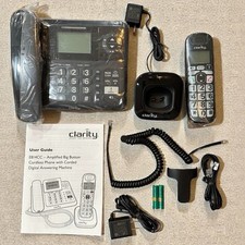 Clarity Amplified Big Button 40dB Corded/Cordless Digital Black Phone Set E814CC