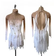 ice figure skating competition dress Gymnastics costume dance Dress dyeing