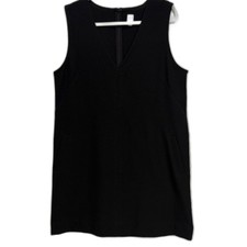 GAP Black V-Neck Jumper Sleeveless Dress classic work wear preppy academic SZ L