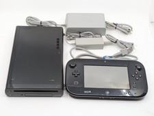 Nintendo Wii U Premium Black White 32GB WUP-101 Console Tested Japan Full Set