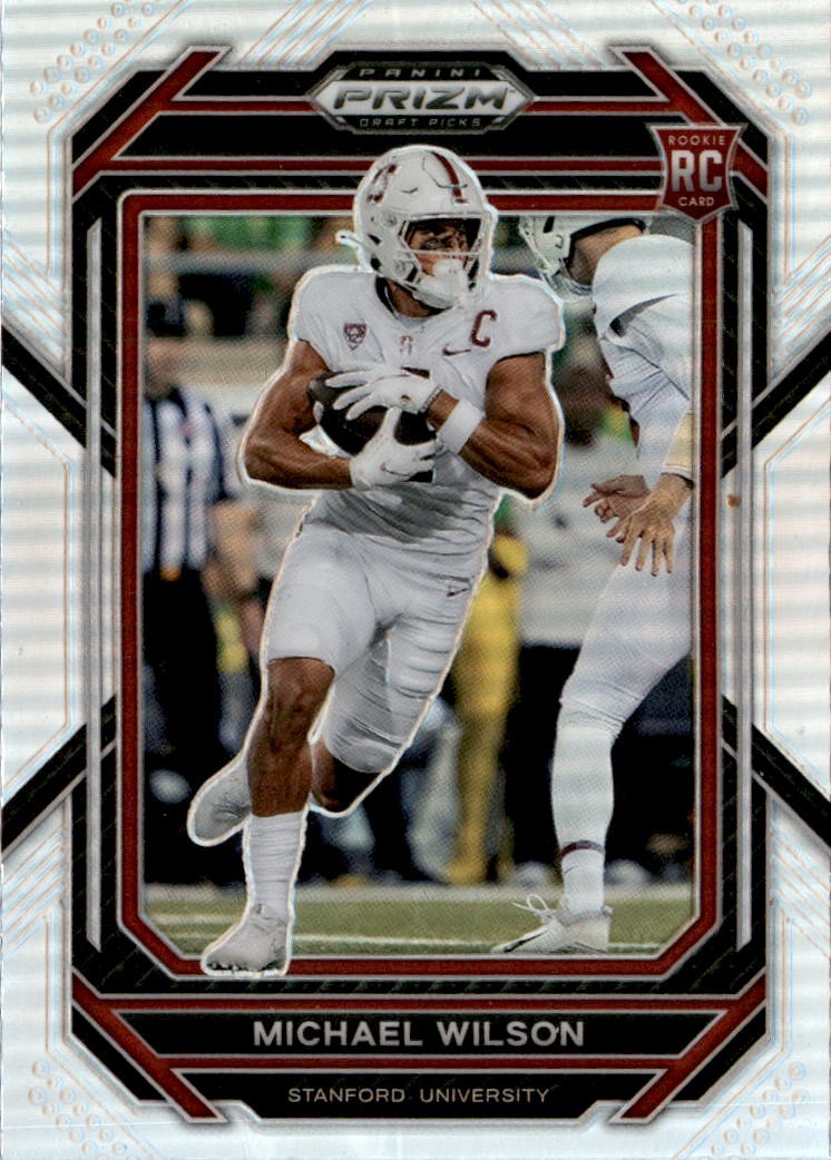 2023 Panini Prizm Draft Picks #147 Michael Wilson Silver Stanford Cardinal