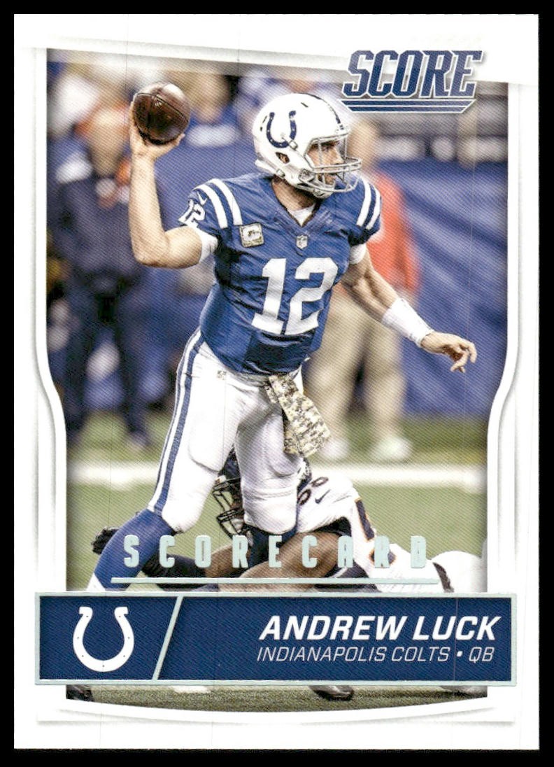 Andrew Luck 2016 Score #137 Scorecard Indianapolis Colts