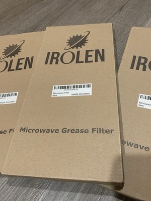 3 boxes Microwave Grease Filter  2 Pack Approx 13'' x 6'' Irolen- Brand New In Box