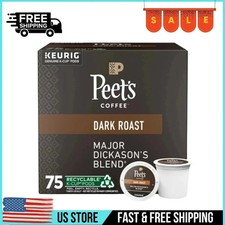 Peet's Coffee, Dark Roast Keurig K-Cup Pods- Major Dickason's Blend 75 Count