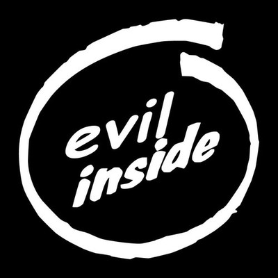 Evil Inside Decal Sticker White Die Cut Vinyl