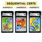 CGC 10 Sequential Cert Charmander Squirtle Bulbasaur 1st Partner Promo Set