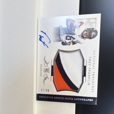 #ad #ad 2024 Panini National Treasures Crossover Rookie Patch Auto Troy Franklin 99 Br… $65.00