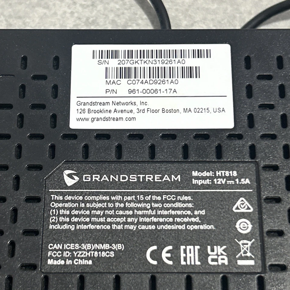 Grandstream VoIP Gateway 8-Port FXS with Gigabit NAT Router HT818 NWOB - Image 2 of 4