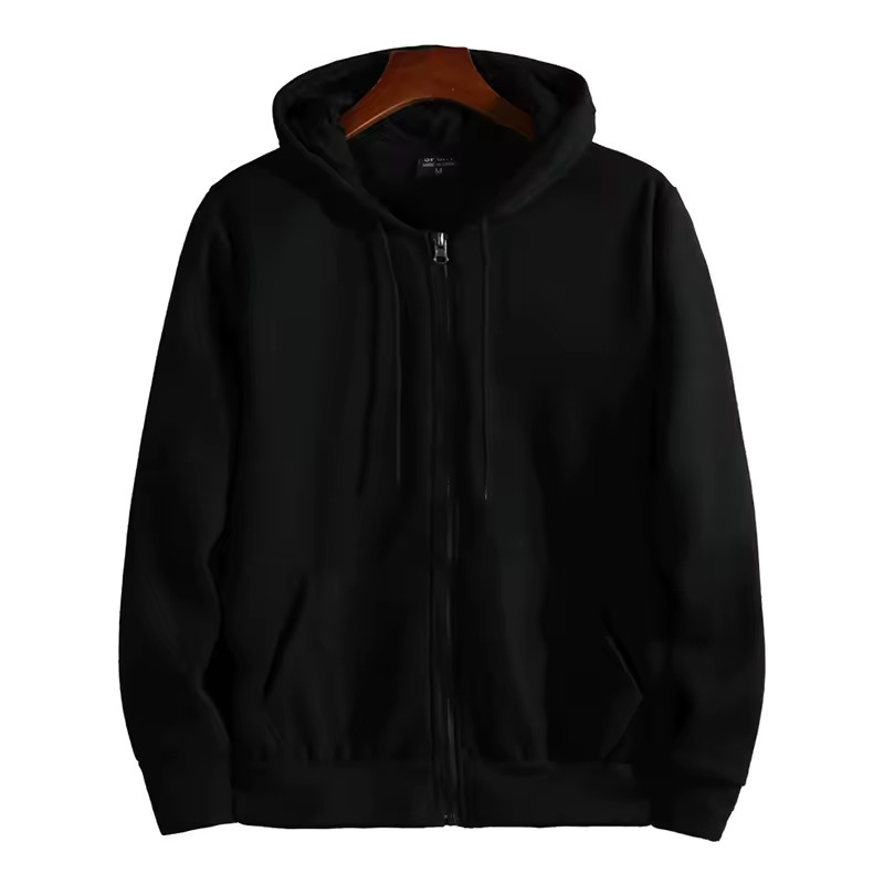 Cotton Full Zipper Hooded Sweatshirt Warm