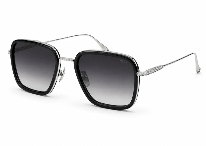 DITA FLIGHT.006 7806 Sunglasses Silver/Gray Gradient 52-22-144mm With Case New