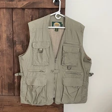 Cabela’s Vest Mens Size XL Safari Series Utility Fishing Travel Zio Tan Pockets
