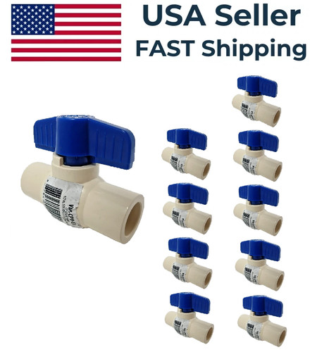 10 Pack - Homewerks - VBVCPVE3 - 1/2 in. CPVC Slip Ball Valve Full Port