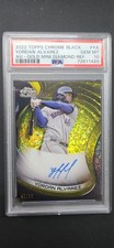 2022 Topps Chrome Black Yordan Alvarez Auto Gold Mini Diamond 47/50 Gem Mint 10