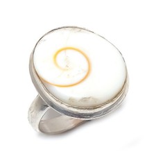 Shiva Eye Gemstone Handmade Jewelry Ring Size 7