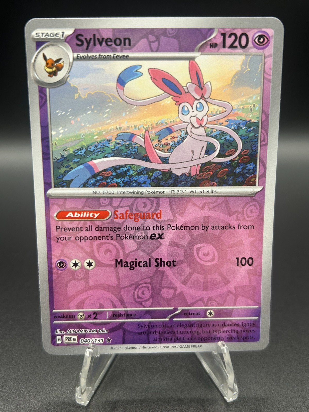 • Sylveon • 040/131 Reverse Holo SV Prismatic Evolutions Pokemon TCG NM