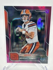 2025 Bowman Chrome U Steve Angeli Pink Refractor RC Syracuse Orange