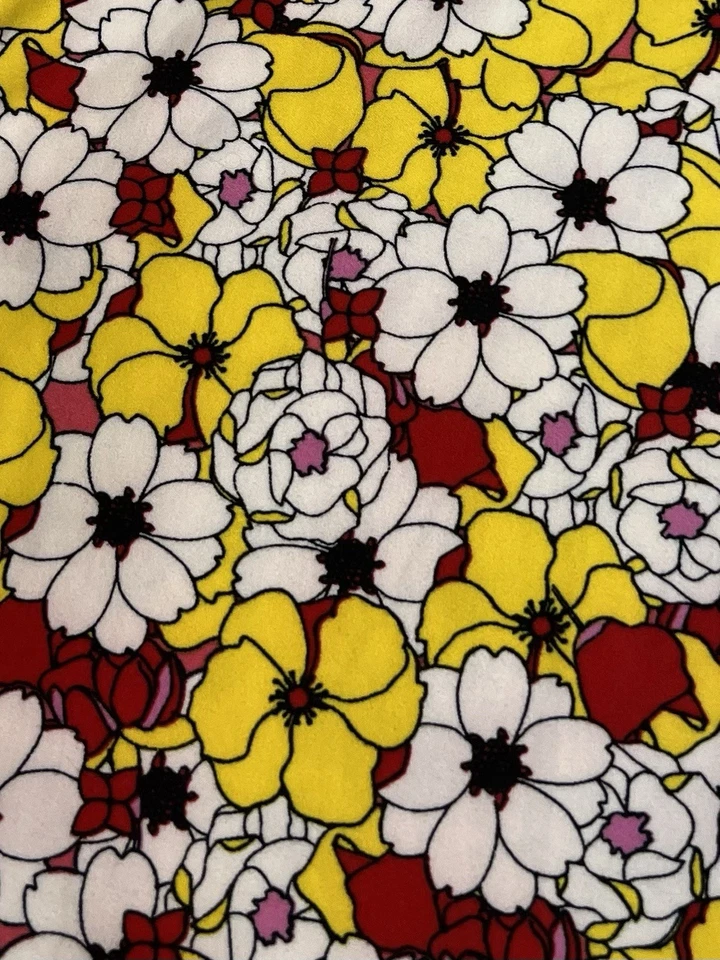 Leggings LuLaRoe TC2 Alto Curvilíneo 2 Otoño Otoño Floral AMARILLO Colorido Calce Elástico Foto 3 de 4