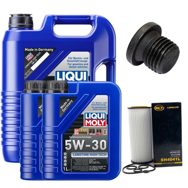 MotoröL Filter Set 5W-30 Liqui Moly 7 Liter + Schraube FüR Audi A4 A6 A8 2.4 3.2-image