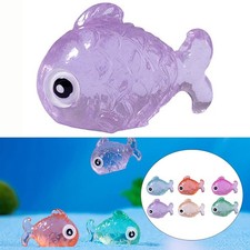 Lot décoratif de 6 accents en résine de poisson brillant pour une décoration