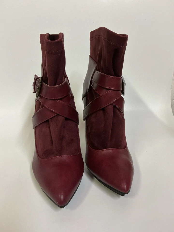 Michael Antonio Women's Maroon Suede Boots Size 6.5 New with Box - Image 3 of 4