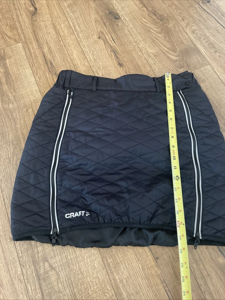 Minifalda CRAFT para mujer negra aislada esquí invierno - cremalleras reflectantes - M Foto 2 de 4
