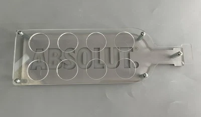 Absolut Vodka Shot Glass Holder Clear Acrylic Space for Eight Shot Glasses Bar - Image 1 of 4