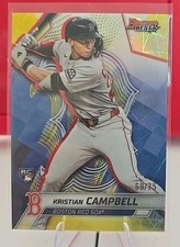 2025 Bowman's Best - Kristian Campbell - Yellow Lazer Refractor #'d 69/75 (RC)