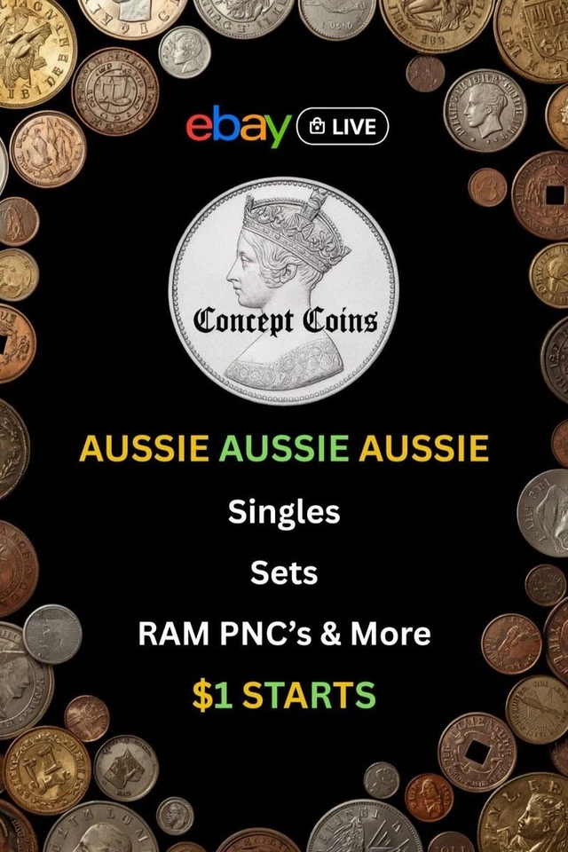 AUSSIE COIN AUCTION: All $1 Starts; Singles Sets RAM PNC's & More