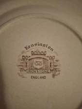 4- Vintage 10" Dinner Plates Kensington Staffordshire Canterbury Ironstone Engla